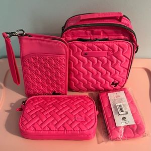 Lug Magenta Pink Skeeter and Coupe Crossbody, Tandem SE Wallet, Metro XL